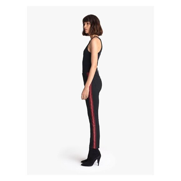 MOTHER The Mid Rise Dazzler Ankle Denim Jeans Up In Flames Black - Picture 1 of 11